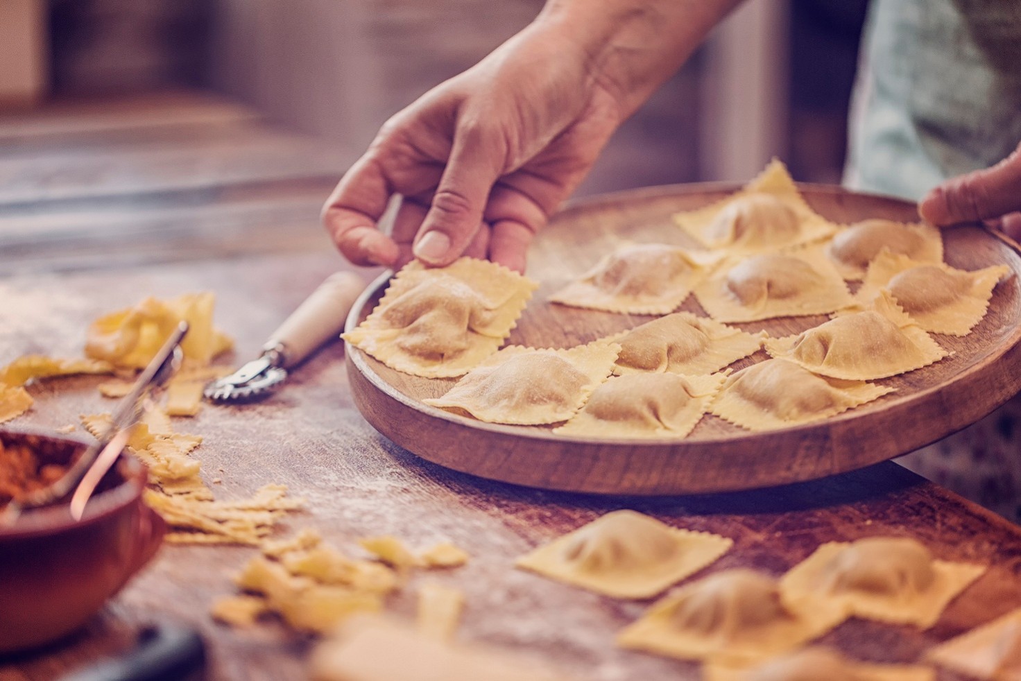  Preparazione e chiusura manuale dei ravioli 